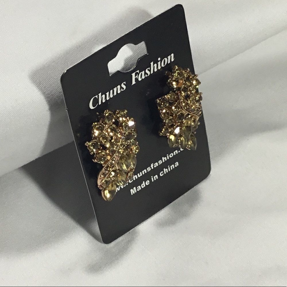 Gemstone Cluster Statement Earrings (UC3)